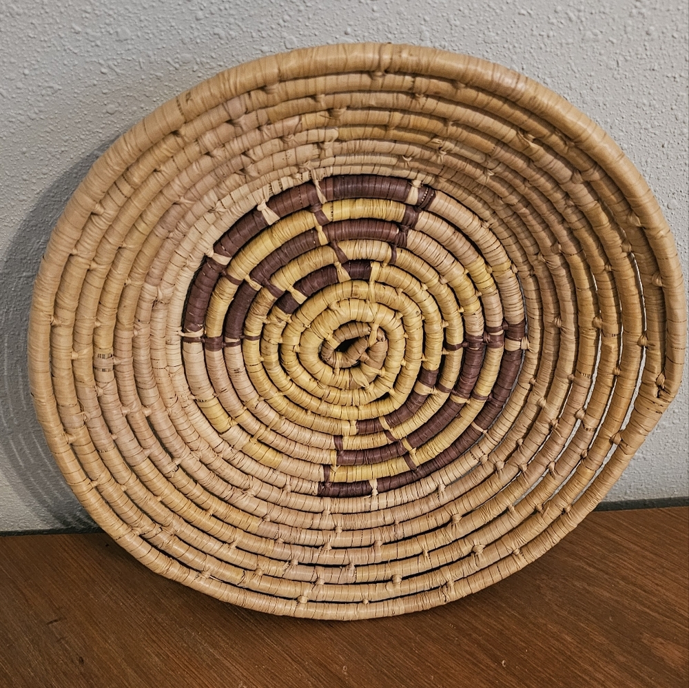 Woven coil basket